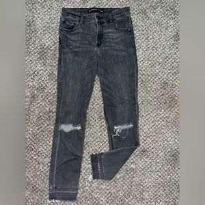 Express Jeans - Gray High Rise Ankle Jeggings - Size 4R